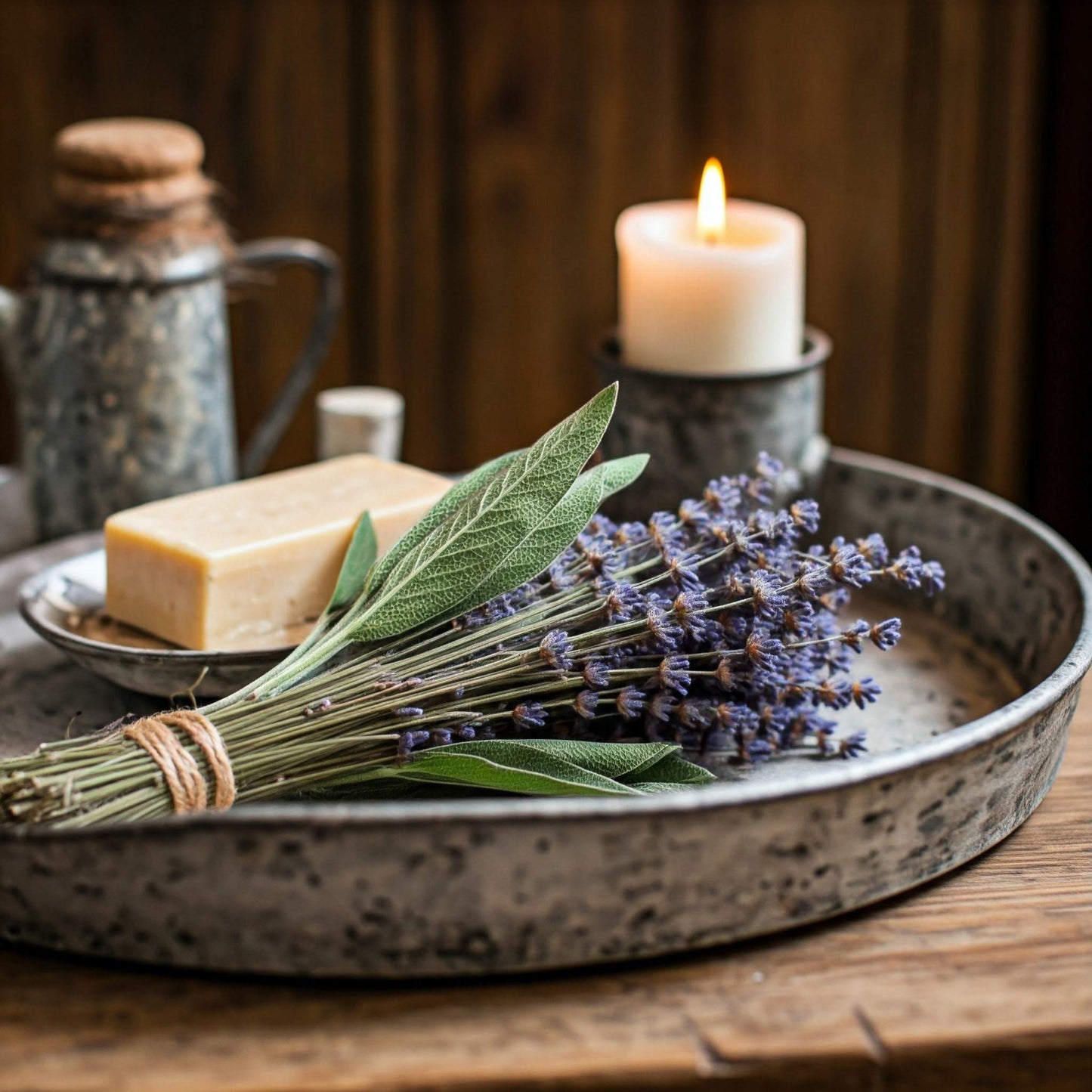 Aromatherapy wax melts and spray – lavender + sage scent