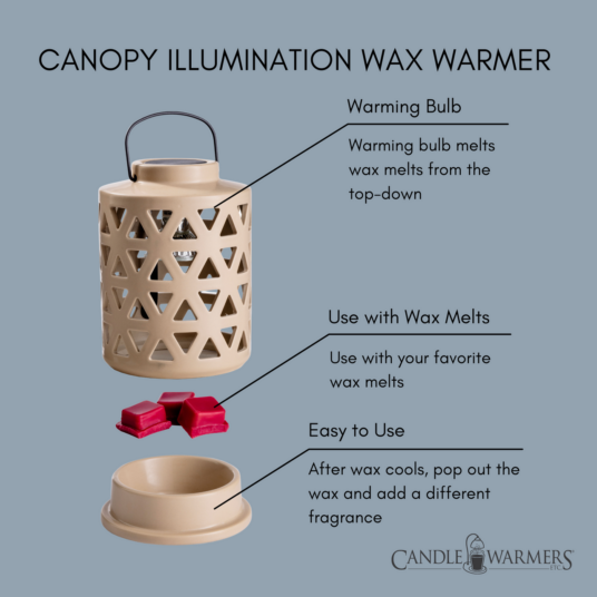 Halogen bulb wax warmer melting wax with ambient light effect