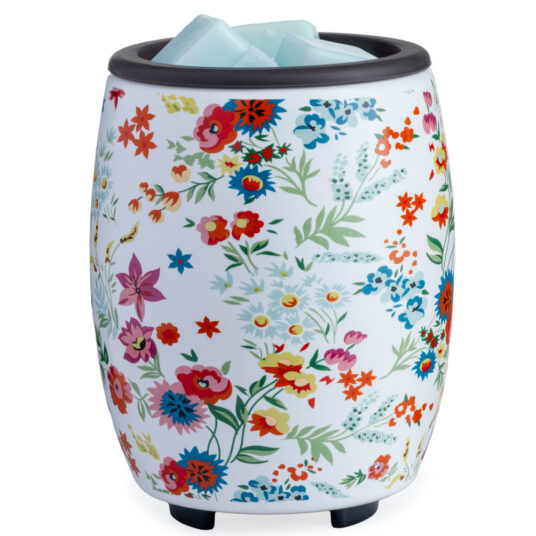 Wildflower Flip Dish wax warmer – floral ceramic design