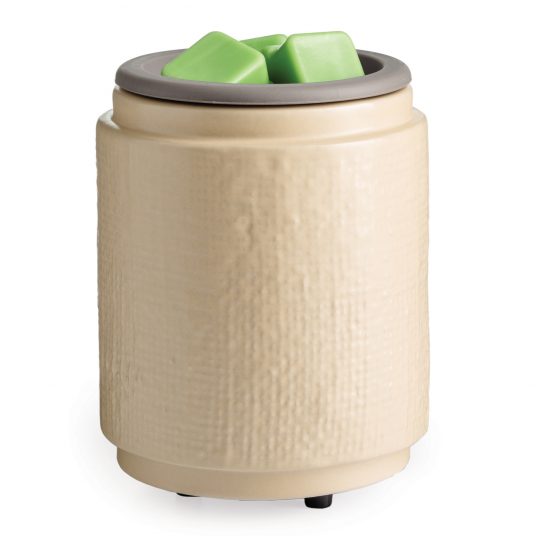 Pop-out wax warmer for flameless home fragrance