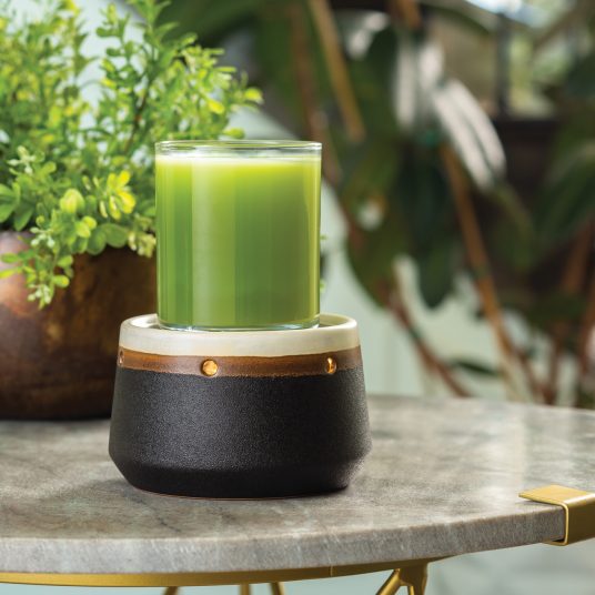 Ironstone textured 2-in-1 wax and candle warmer
