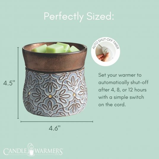 Bronze Floral 2-in-1 Deluxe Wax Warmer (New)