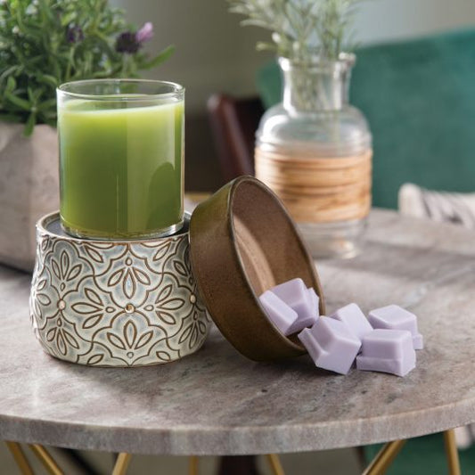 Bronze Floral 2-in-1 Deluxe Wax Warmer (New)