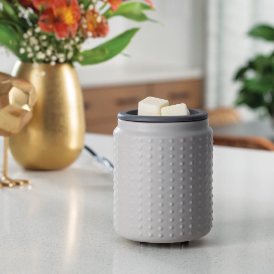 Gray Hobnail Flip Dish Wax Warmer