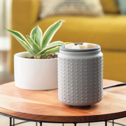 Gray Hobnail Flip Dish Wax Warmer